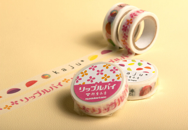 マスキングテープ「リップルパイ」、マスキングテープ「琥珀糖kaju*」各451円