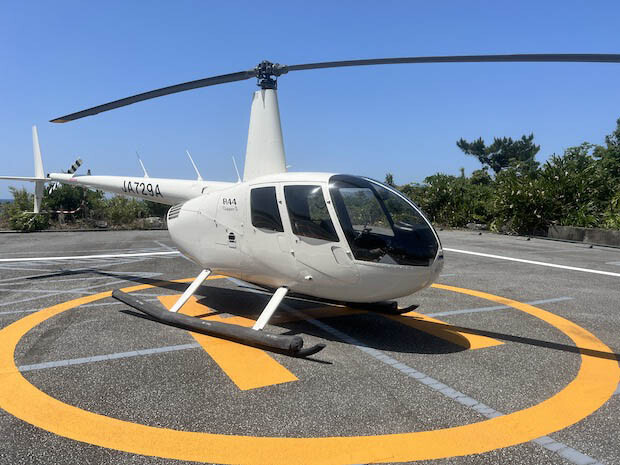 災害発生時には、ヘリコプターが沖縄の地域住民を助ける防災システムとなります
