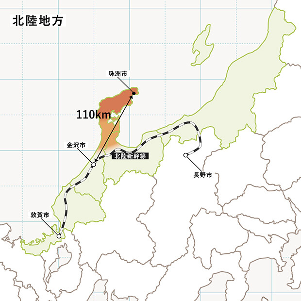 北陸新幹線の金沢-敦賀間は、2024年3月16日開業予定。北陸観光も一層近くなります。