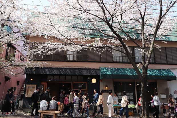 春の桜まつりでは、店主のみなさんが集まりオープンデーを開催。たくさんの人が訪れます。