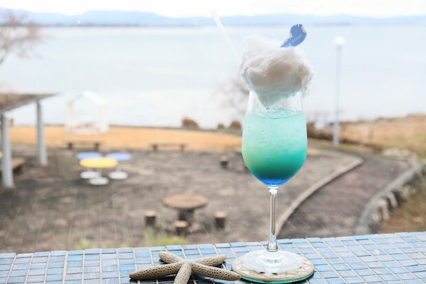 フワフワの雲とびわ湖のブルーをイメージした「BIWAKO SKY」