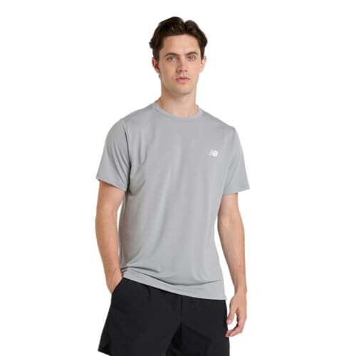 ［ニューバランス］ MT51801 Sport ショートスリーブTシャツ (MT51801) メンズ YST(スレートグレー)