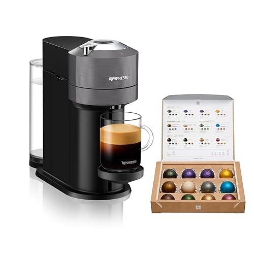 【Amazon.co.jp限定】ネスプレッソ カプセル式コーヒーメーカー ヴァーチュオ ネクスト ダークグレー 水タ...