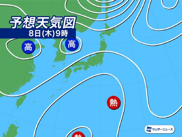明日9月8日 木 の天気 関東や東海は雨で強く降ることも 九州や北海道は青空 コラム 緑のgoo