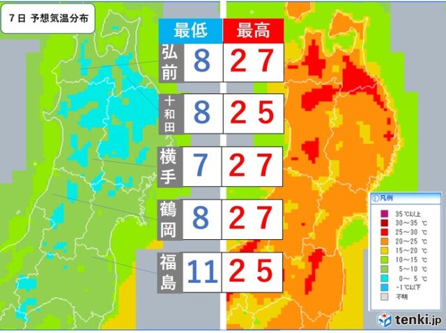 Gw明け 東北も季節先取りの暑さ続く 7日は弘前 横手など27度予想 コラム 緑のgoo