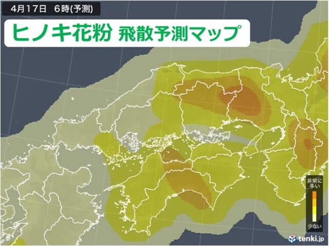 中国地方 ヒノキ花粉の飛散 終盤へ 今週末はお出かけ日和も空気ヒンヤリ 気温差大 コラム 緑のgoo
