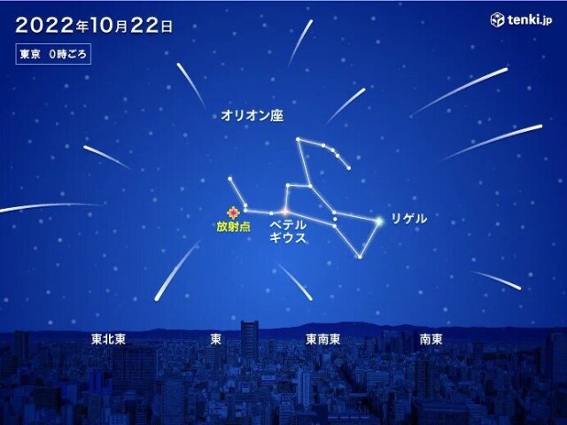 今夜から明日22日明け方は空に注目 オリオン座流星群が見頃に 「きぼう