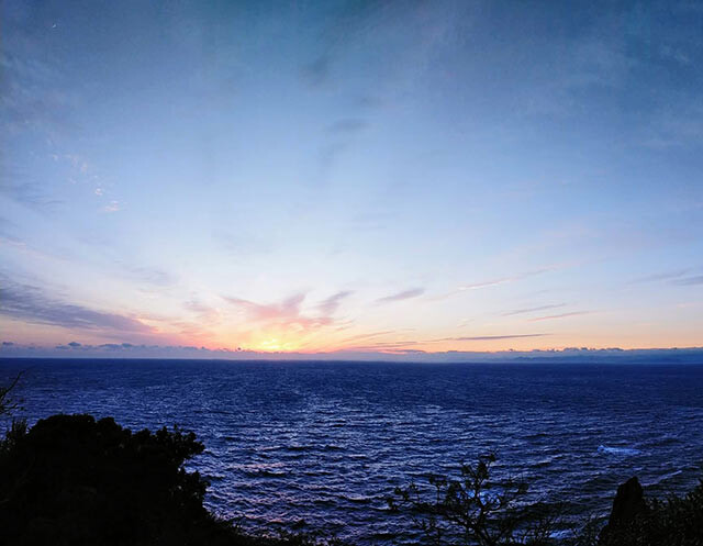 恋人岬からの夕陽
