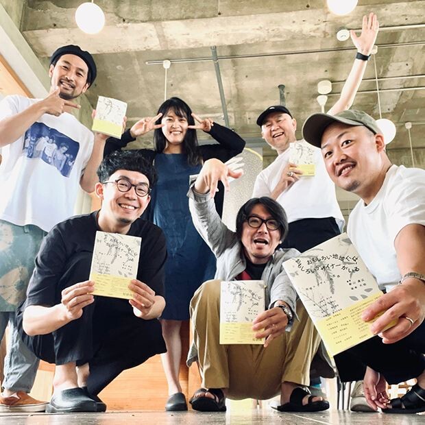 左上から時計回りに、HIKEの佐藤充さん、編集者の中井希衣子さん、坂本大祐さん、山崎彰悟さん、佐藤かつあきさん、新山直広さん。