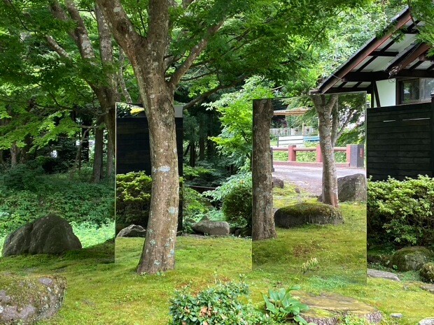 菅 木志雄の庭「集空庭」。