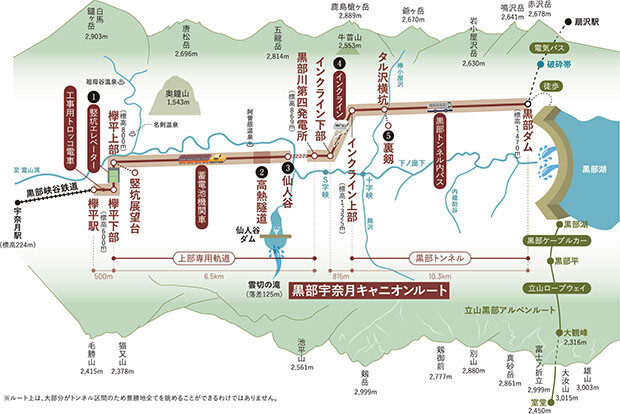 非日常的な乗り物で黒部ダムまで行ける新ルート