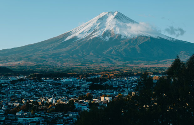 富士山に見守られているようなまち。（撮影：吉田周平）