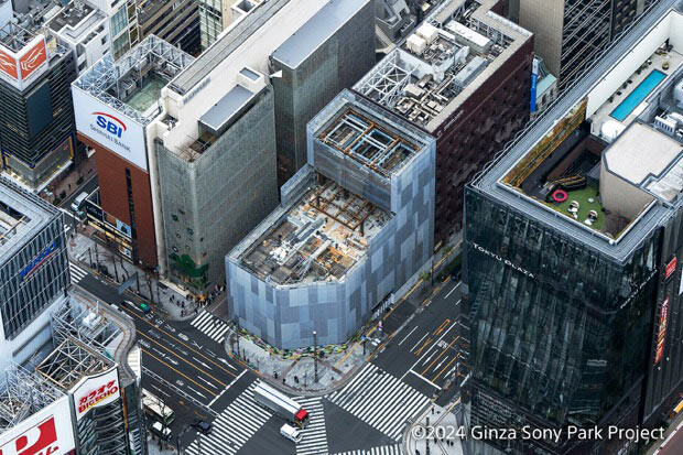 2024年中に完成予定の新ビル〈Ginza Sony Park〉。