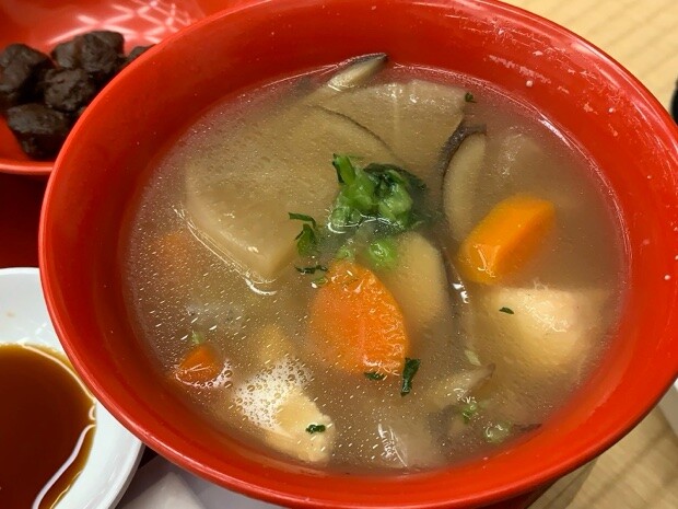 建長寺のけんちん汁のレシピがのったリーフレットももらえた。
