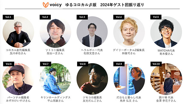 「2024年ゲスト回振り返り」放送分ラインナップ
