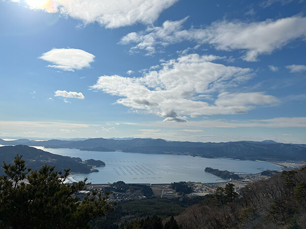 箱根山展望台からの広田湾。