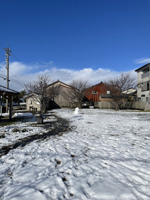 公園の雪だるま