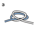 クローブ・ヒッチ（巻き結び）輪を作る結び方