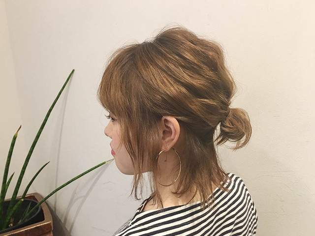 短めヘアさんにオススメ簡単オシャレなハーフアップシニヨン ヘアゴム１つでできる コラム 緑のgoo