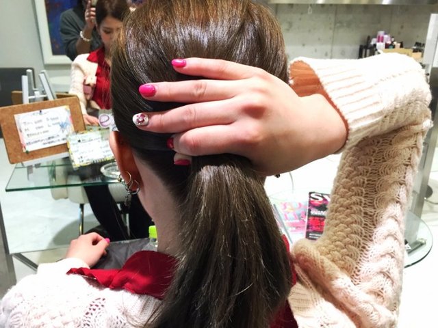 華やかゆるお団子ヘアのやり方・方法_1