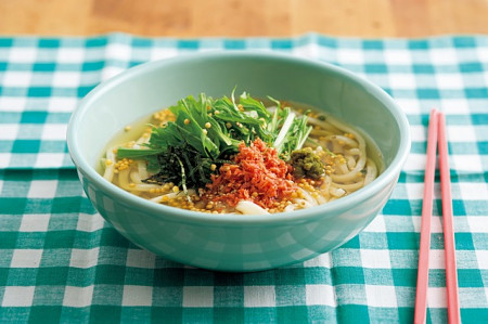 さっぱり鮭の冷やし茶漬けうどん