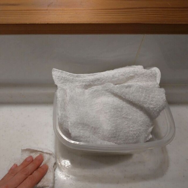 布巾→ウエス（着古した服やタオルをカットした物）