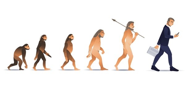 人間（ヒト）の祖先をさかのぼっていくと、サルの仲間にたどりつく。