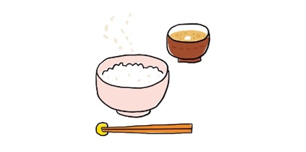 「開運フード」はご飯とみそ汁。インスタントのみそ汁でもいいので、薬味のねぎを足したり、レトルトのご飯は茶碗に移し替えたり、ひと手間かけるとさらに運が開けます