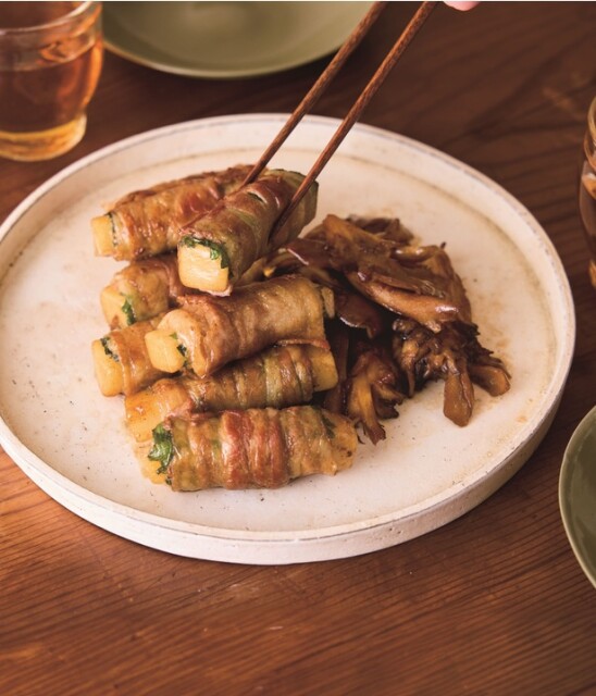 「もちの青じそ肉巻き」