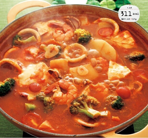 魚介のトマトチーズ鍋