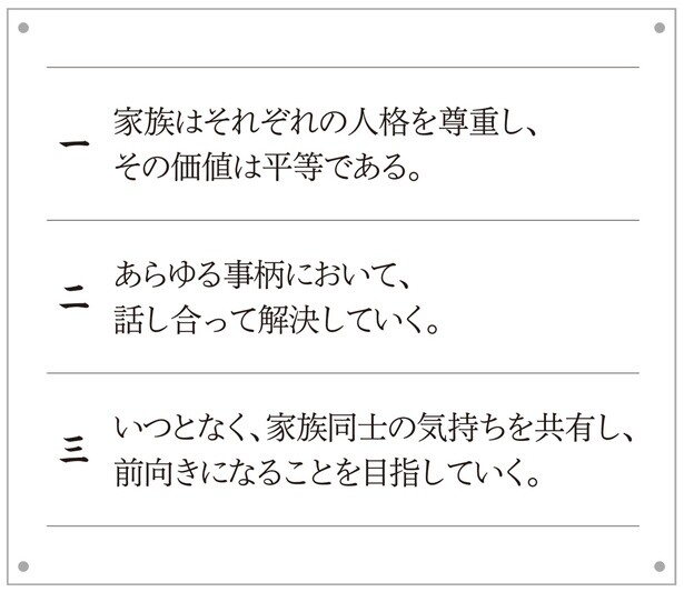 まーちゃん家の三原則