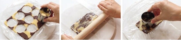 生地がかたくなった状態で型抜きをする。