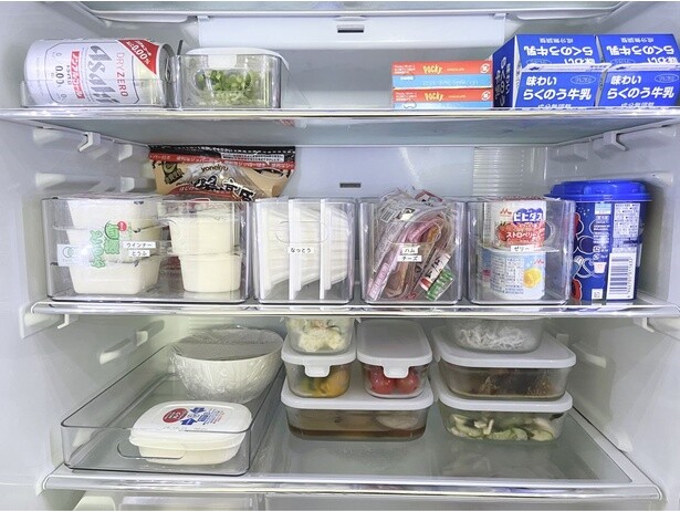 ニトリの冷蔵庫トレーを使って収納