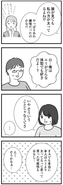 誰が見ても私の方が太ってるよね！？