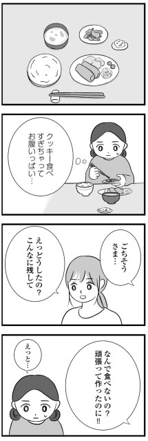 クッキー食べすぎちゃってお腹いっぱい...