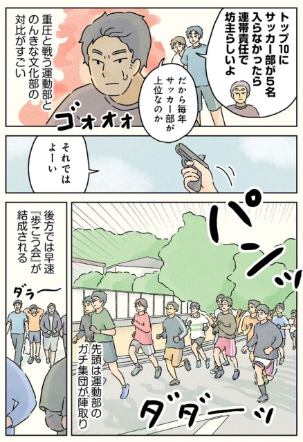 トップ10にサッカー部が5名入らなかったら連帯責任で坊主らしいよ