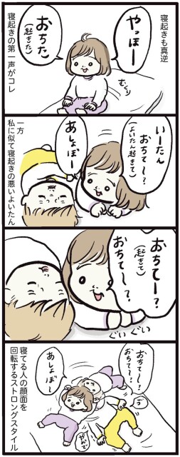 寝起きも真逆