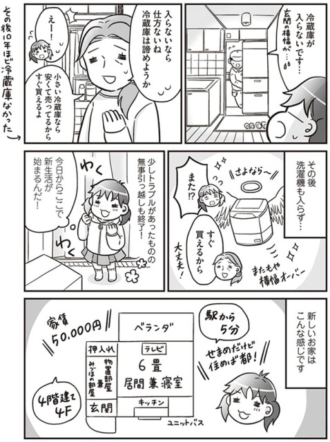 冷蔵庫が入らないです…
