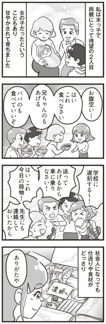 甘やかされて育ちました
