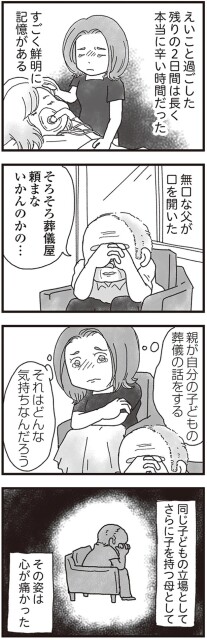 親が自分の子どもの葬儀の話をする