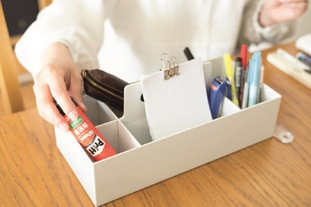 4　置くものを決めたら「 枠」をつくって置く