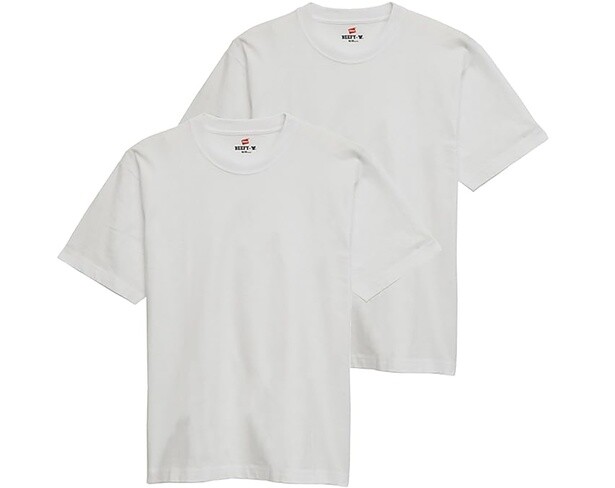 [Hanes] ビーフィー Tシャツ 半袖 丸首 2枚組 綿100% 丸胴仕様 タグレス仕様 2P H5180-2 メンズ