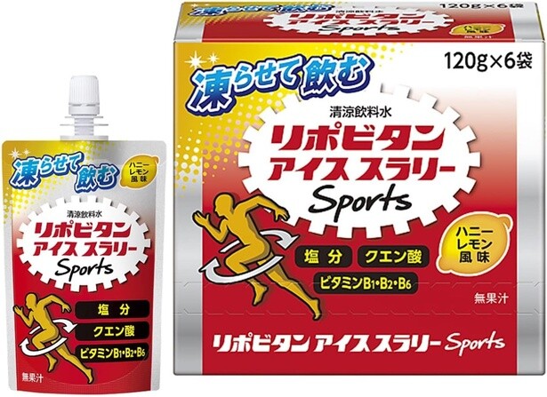 【熱中症対策に】リポビタンアイススラリーSports120g×6個ハニーレモン風味