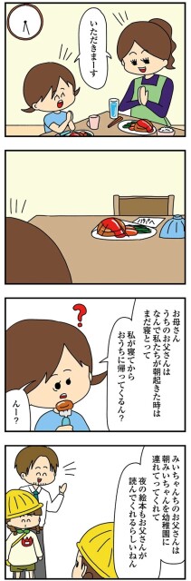 夜の絵本もお父さんが読んでくれるらしいねん