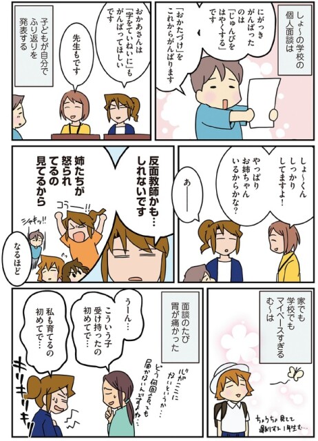 家でも学校でもマイペースすぎるむ〜は
