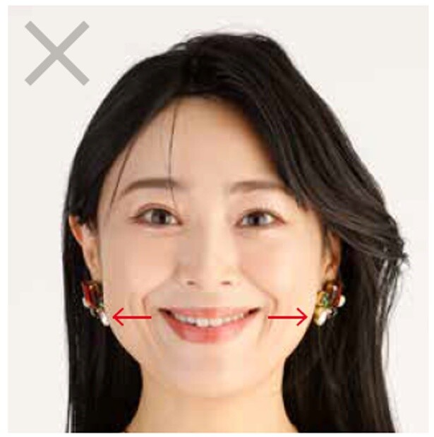 口横にドレープができる