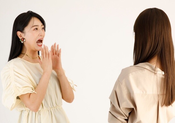 誰かと話しているところを撮ってもらう