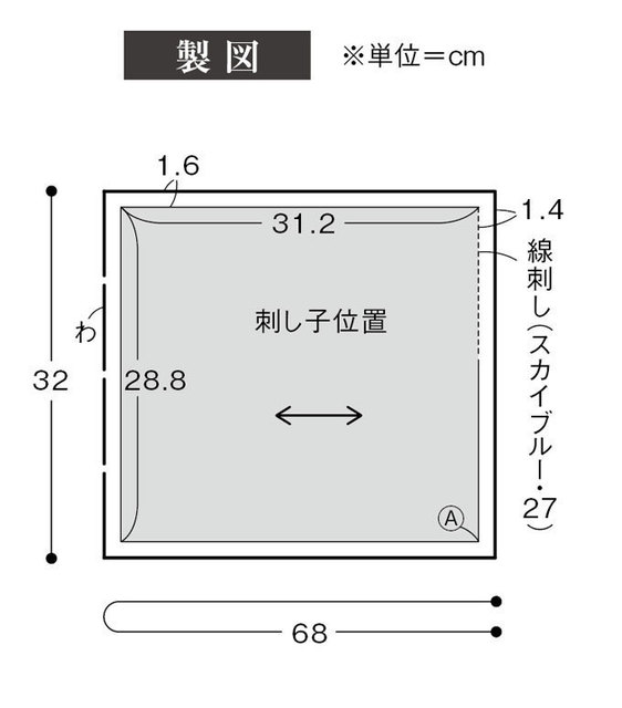 2色のチェック柄がおしゃれ 爽やかな色合いの刺し子の花ふきんの 2色のチェック柄がおしゃれ 爽やかな色合いの刺し子の花ふきんの