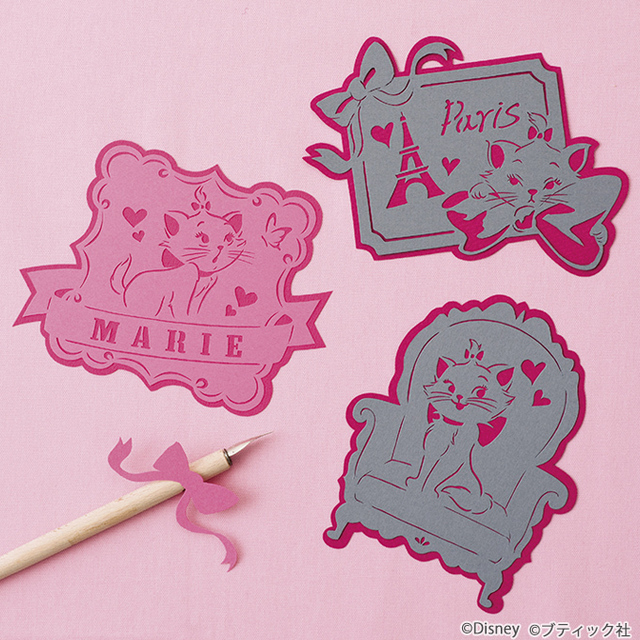 切り絵で作る かわいいマリーのメッセージカードの作り方 ディズニー 切り絵で作る かわいいマリーのメッセージカードの作り方 ディズニー