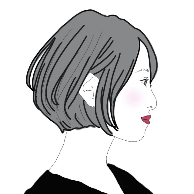 後頭部に段を入れたボブ